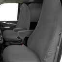 Seat Covers Compatible with 2010-2025 Chevy Express Front Bucket Seats with Opening for Grab Handle on Passenger Side Backrest, NOT for RV Seats (Gray, 2010-2025 Express Front (Knitted))