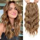 20 Inch Wavy Hair Topper, Volumizing Hairpiece for Women with Thinning Hair, Full Coverage Clip-In Topper with Bangs, Soft Fluffy Waves, Lightweight & Comfortable All Day Wear