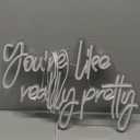 DAKABUKA You Are Like Really Pretty Neon Sign Warm White Room Decor LED Neon Signs Wall Decor For Bedroom Bachelorette Party Teen Girls Room With Dimmable Switch USB Power(16.9 * 10.6inches)