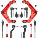 12PC Front End Suspension Kit for Chevy Silverado GMC Sierra 2500HD 3500HD,Suburban,Avalanche,XL Yukon,w/Control Arms,Ball Joints, Tie Rods, Sway Bar Links, Pitman & Idler Arms K620054（12PC）