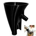 Flour Funnel for KitchenAid Mixer 5 Qt Anti-Splash Attachment for Tilt-Head Stand Mixer 4.5 & 5 Quart (KSM150), No-Mess Baking Tool for Adding Flour & Powdered Sugar (Black)
