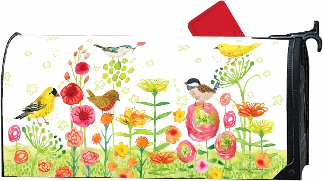 Studio M MailWraps Spring Sweet Spring, The Original Magnetic Decorative Mailbox Cover, Made in USA, Superior Weather Durability, Standard Size fits 6.5W x 19L Inch Mailbox