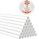 DaTpuik 25PCS 12 Inch White Plastic Cake Dowel Rods for Tiered Cake Construction and Stacking