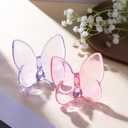 2pcs Crystal Butterfly Figurine,Butterfly Collectibles Glass Art Glass Animals Crystal Wedding Decortion for Home Butterfly Gifts for Women(Purple+Pink)
