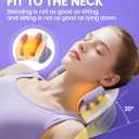 Shoulder and Neck Heating Massage Pillow, Electric Neck Massager with Heat, 3 Modes & Adjustable Strength, Deep Tissue Cervical Massager for Neck Shoulder Pain Relief, White Purple