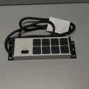 CCCEI Heavy Duty Power Strip Surge Protector 20 AMP, 8 Outlets 12 Gauge Industrial Shop Garage Metal Multiple Outlets, 6 FT Extension Cord 5-15P Adapter High Amp 6-20R T-Slot 20a for Appliance (Grey)