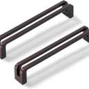 Oil Rubbed Bronze Zinc Alloy Solid Cabinet Pulls 5 Inch(128mm) Hole Center,Dresser Cabinet Handles Luxury Cabinet Pull Hardware for Bedroom, Kitchen 6 Pack 7600