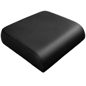 YOUFI Extra Thick Large Seat Cushion -19 X 17.5 X 4 Inch Gel Memory Foam Cushion with Carry Handle Non Slip Bottom - Pain Relief Coccyx Cushion for Wheelchair Office Chair (Black (1PACK))