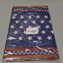 Larponder Patriotic 4th of July Table Runner, Red Blue Fireworks | America Memorial Day Independence Day for Home Kitchen Holiday Party Table Decora (13x72 Inch)