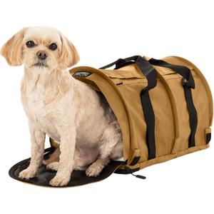 SturdiBag Pro 3.0 Pet Travel Carrier for Cats and Dogs  Soft-Sided with Safety Clips and Seatbelt Straps for Airplane or Car Travel | Large, Earthy Tan