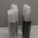 Gerrii 100 Pcs 10oz Plastic Cups Disposable Fancy Rimmed Cups Elegant Clear Drinking Tumblers for Wedding, Birthday, Halloween, Christmas, Graduation Party(Black)