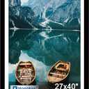 Hongkee 27x40 inch Poster Frame, Black Wood Style, Wall Mounting