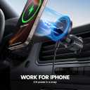 Lamicall 15W for MagSafe Car Mount Charger - [20X Strong Magnets] Wireless Car Phone Holder Charger, Magnetic Phone Holders for Car Vent Dash Accessories for iPhone 17 Pro Max Black Mothers Day