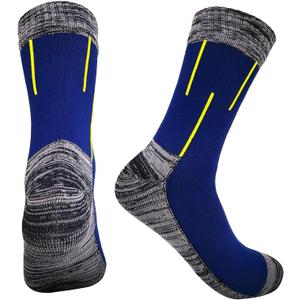 Fullsheild Men's Waterproof Hiking Socks, Unisex Breathable Outdoor Athletic Hiking Wading Trail Running Skiing Crew Socks (Small, Blue)