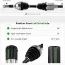 Front Left CV Axle Shaft Assembly Fit for Chevy Blazer 19972004, S10 19972004, GMC Sonoma/Jimmy, Isuzu Hombre 19982000 & Oldsmobile Bravada 19972001 (4WD/AWD Only, Without ZR2), Driver Side