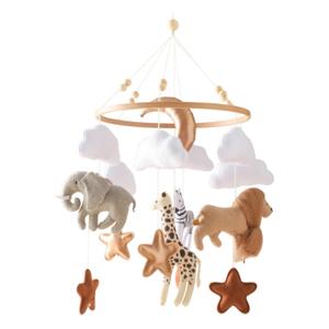 Baby Mobile for Crib, Boho Nursery Mobile, Nursery Decor for Infant Bedroom Hanging, Gender Neutral Mobile Crib Accessories for Infant Bedroom Hanging - Felt Star, Moon Newborn Gift 