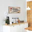 Kalormore The Secret Ingredient is Love Wall Art Sign Farmhouse Rustic Wall Decor Dining Room Kitchen Decor Housewarming Gift Counter Pantry Sign 16"x32", L-32"xH-16"