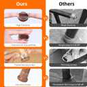 Ezprotekt 24 Pcs Clear Chair Leg Floor Protectors for Hardwood Floors, Floor Protectors for Chairs, Felt Furniture Pads Covers, Chair Leg Socks Bar Stool Leg Floor Protectors Caps (M Fit: 0.87"-1")