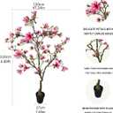 AfanD Artificial Magnolia Tree, 7 Ft Tall, Pink Blossoms, Faux Magnolia Tree Indoor Artificial Tree for Modern Home Office Living Room Floor Decor Indoor