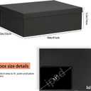 Rinrda Extra Large Gift Box 16.5x13x5.5 inches,Black Gift Boxes with Lids for Presents,Perfect for Birthday,Valentine's Day,Christmas,Anniversaries,Contains Card,Ribbon,Shredded Paper Filler., 1 count