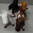 Skylety 4 Pcs Horse Plush 8 Inch Horse Stuffed Animals Cute Animals Plush Assorted Toy Brown Gifts Birthday Party Favors Supplies Decoration