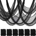6 Pack Black Halloween Creepy Cloth (30 x 72 Inch), Halloween Gauze, Creepy Gauze for House, Outdoor, Yard and Halloween Decoration Indoor