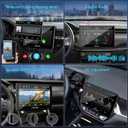 Carpuride Double Din Car Stereo with CarPlay and Android Auto Car Radio 9" HD Floating Touchscreen Car Audio Receivers with Bluetooth, EQ Subwoofer, Mirror Link, SWC, Backup Camera, AUX, AM/FM Radio