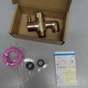 Brass Shower Diverter Valve for Handheld Shower Head and Fixed Spray Head G1/2 3 Way Universal Bathroom System Component Replacement Part, Polished Gold