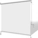 Shade&Beyond Outdoor Roller Shades with Splicing Design, 8' W x 8' H Cordless Patio Roll Up Blinds, Exterior Shade Cloth Roll for Porch, Gazebo, Pergola, Balcony, White, 96"W x 96"H