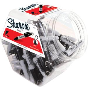 Sharpie Permanent Mini Markers, Fine Point, Black, 72-Pack Canister