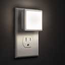 L LOHAS LED Night Lights Plug into Wall 2-Pack, 0.3W Plug in Night Light, Dusk to Dawn, 5000K Daylight White Bright Nightlight Auto-On/Off for Adults Kids Room Bedroom Bathroom Hallway Kitchen Non-Dim