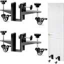 Heavy-Duty Door Installation Tools, Door Installation Kit, 2-Piece Door Dolly with Wheels for 0.8 to 2.36 inch Thick Pre-Hung, Front, and Slab Doors, Door Lifter