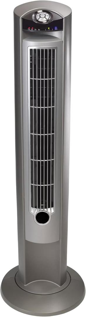 42" Wind Curve Tower Fan with Ionizer and Remote (Color : Silver)