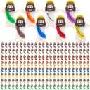Mini Jesus Figures 200pcs Little Tiny Jesus Figurines in Bulk Classic Religious Christ Savior Jesus Decor for Baptism Sunday Easter Egg Stuffers (Multicolor2)