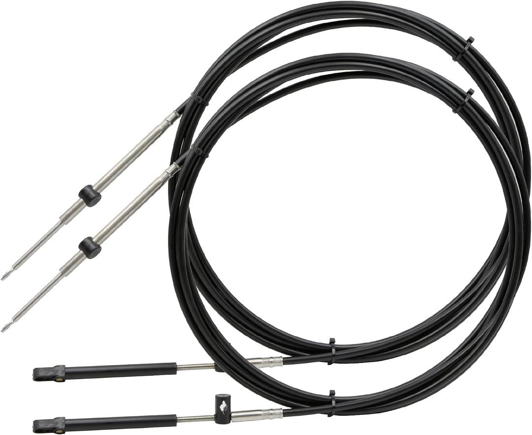 18ft Boat Throttle and Shift Control Cables, 600A Gen I Remote Cable Set, Fit for Mercury MerCruiser Marine Force Outboard Motors, Replaces CC17918 (2pcs)