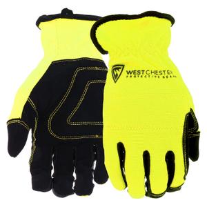 West Chester Men's 2-Pack High Dexterity Economy Work Gloves, Padded Knuckle, Synthetic Leather Palm, Assorted Colors, Blue/Green
