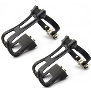Leadrise1 Pair Nylon Cycling MTB Road Mountain Bike Bicycle Pedal Toe Clip Strap Belts- Toe Cages for Peloton Bike,Exercise Bike Pedals - Universal Fit Bicycle Pedal