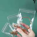 Small Plastic Bags, 100 Pcs Mini Baggies, Clear Plastic Jewelry Thick Self Sealing PVC Bags, Resealable Poly Baggies for Pill, Beads, Screws, Packaging (4.7x4.7"