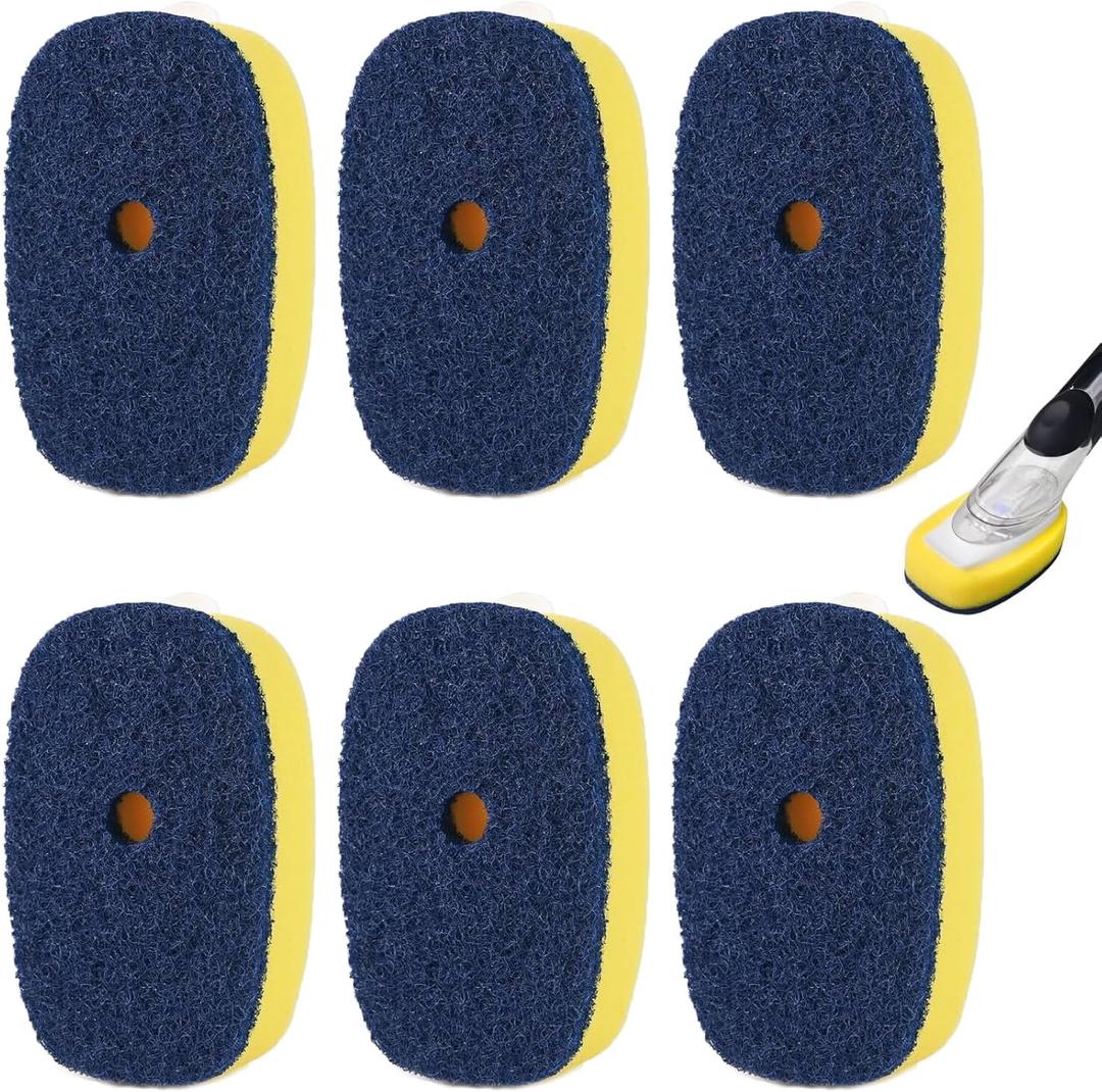 Sponge Brush Refills for OXO Soap Dispensing Dish Brush - 6 Pack Dish Cleaning Soap Dispensing Head Replacement for Scrubber