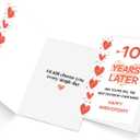 5 x FANCYLUCKY Funny 10 Years Anniversary Card Gifts for Him Her, Romantic 10th Anniversary Card for Husband Wife, Happy Tin Wedding Card for Couples