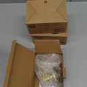 Satin Brass Door Knobs 3 Pack, Interior Dummy Door Handles for Left Side Door, Wave Door Levers for Closet/Pantry, Gold Door Knobs Without Key or Lock