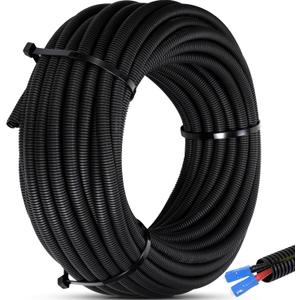 Sasylvia 2 Inch x 20 ft Split Wire Loom Tubing Protector Plastic Electric Wire Covers Flexible Conduit Hose Protector Automotive Cable Insulation Sleeves