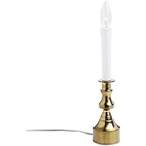 New Ideal Lights Dimmable Window Candle Electric with Multi Timer, Brass Metal Base Christmas Window Candles UL Listed 1 Set Packing 1 Extra Replacement Bulb