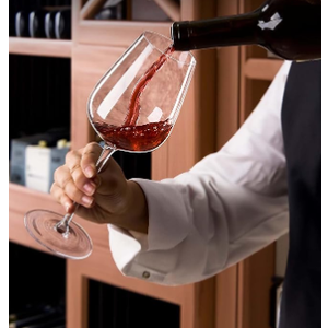 JBHO Hand Blown Italian Style Crystal Bordeaux Glasses - Great Gift Packaging - Red Glasses Lead-Free Premium Crystal Clear Glass - Set of 3-18 Ounce