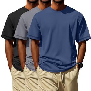 Neer 3 Pack Big and Tall Shirts for Men L-5XL, Oversized Cotton Crewneck Tops Loose Casual Large T-Shirts Summer Basic Tee, XXL Neer 3 Pack Big and Tall Shirts for Men L-5XL, Oversized Cotton Crewneck Tops Loose Casual Large T-Shirts Summer Basic Tee, XXL