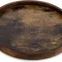 Decorative Coffee Table Tray: Brown Wood