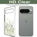 Unov Case Compatible with Pixel 9 Pro XL Case Clear with Design Soft TPU Shock Absorption Slim Embossed Pattern Protective Back Cover (Flower Bouquet)