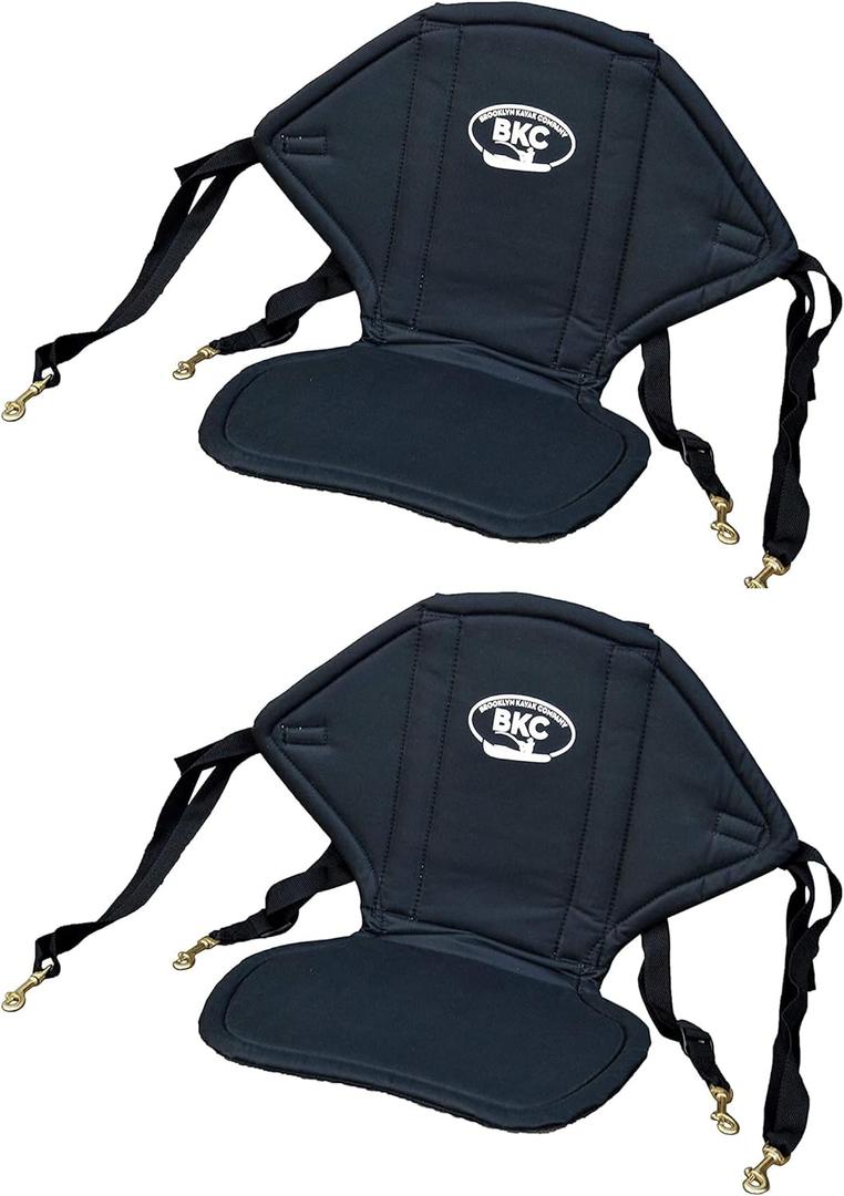 BKC UH-KS222 Universal Sit-On-Top Soft Padded Kayak Seat and Backrest with Water Bottle Pouch for Fishing/Kayaking/Rafting/Canoeing by Brooklyn Kayak Company (2 pack)
