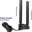 Tri-Band WiFi 6E Antenna 2.4GHz, 5GHz & 6GHz Magnetic Base Antenna for PC Desktop Computer & Gaming Motherboards WiFi Router Bluetooth Card