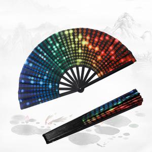 2 x Boots on The Ground Hand Fan,Boots on The Ground Fan,Clap Fans for Line Dancing,Large Folding Hand Fan,Party,Dance Enthusiasts Gift (Colorful Light)